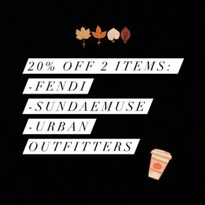 20% off two items!!
